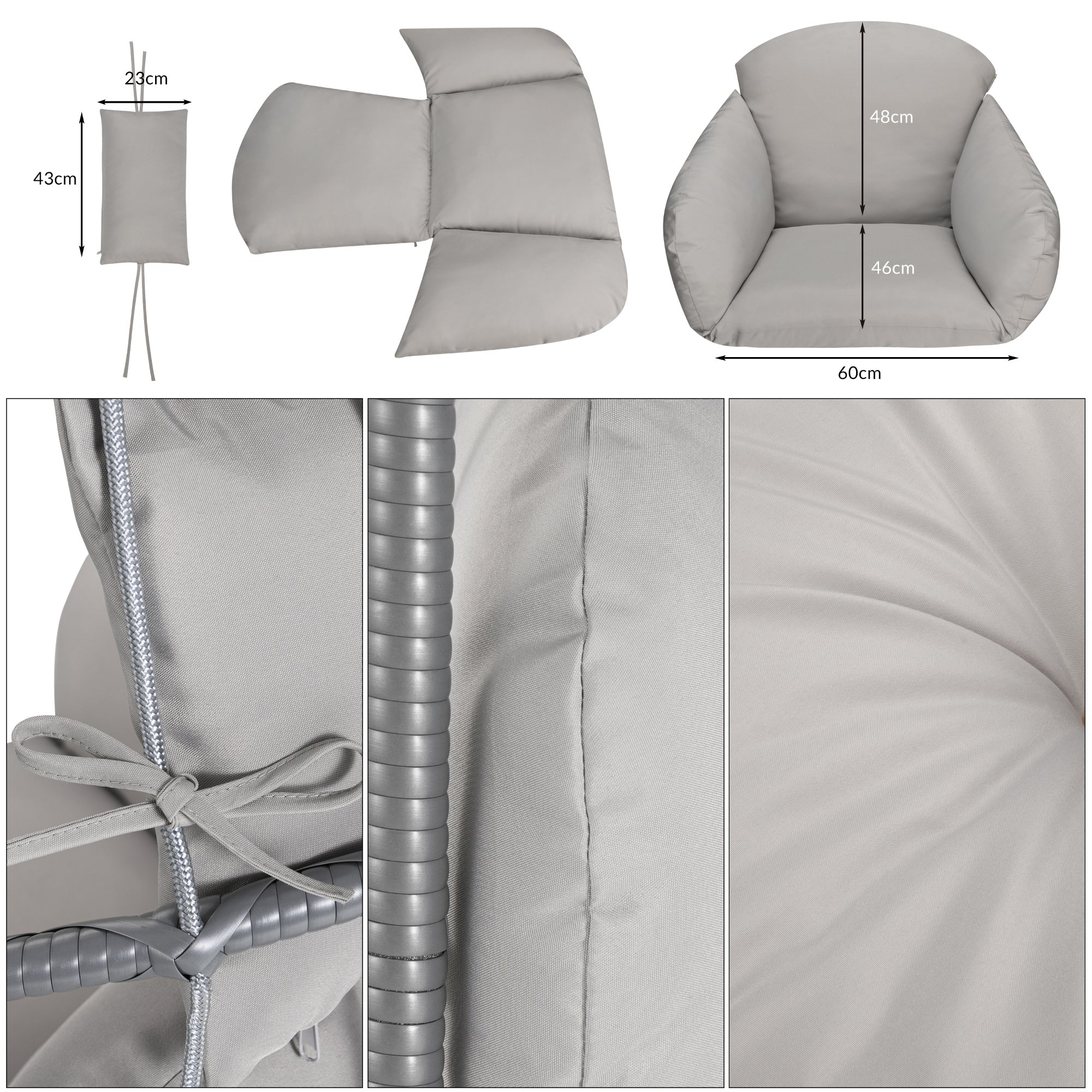 Hanging chair, flat seat, including frame