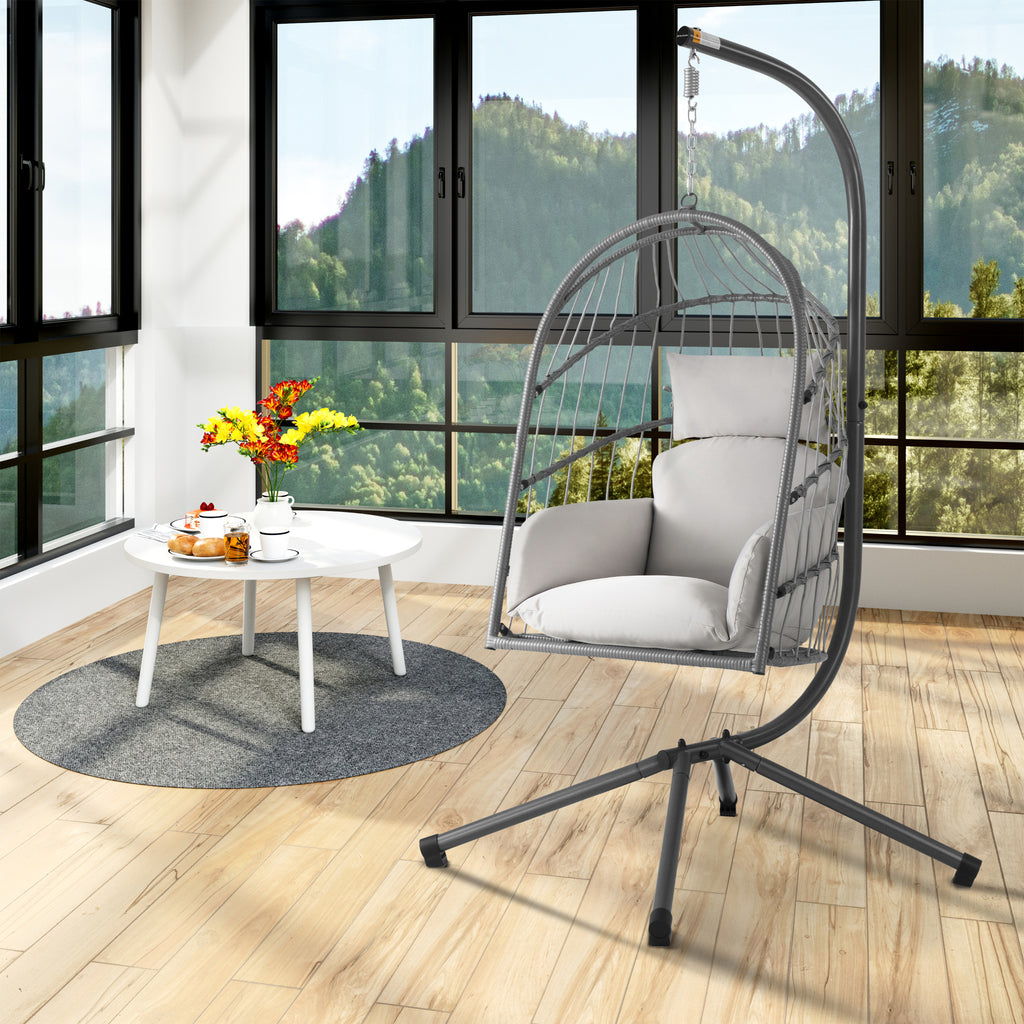 Hanging chair, flat seat, including frame