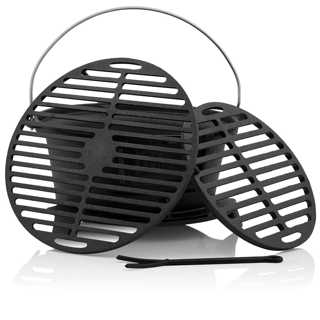 Grilltopf, Gusseisen, inkl. Grillrost, Hibachi Style