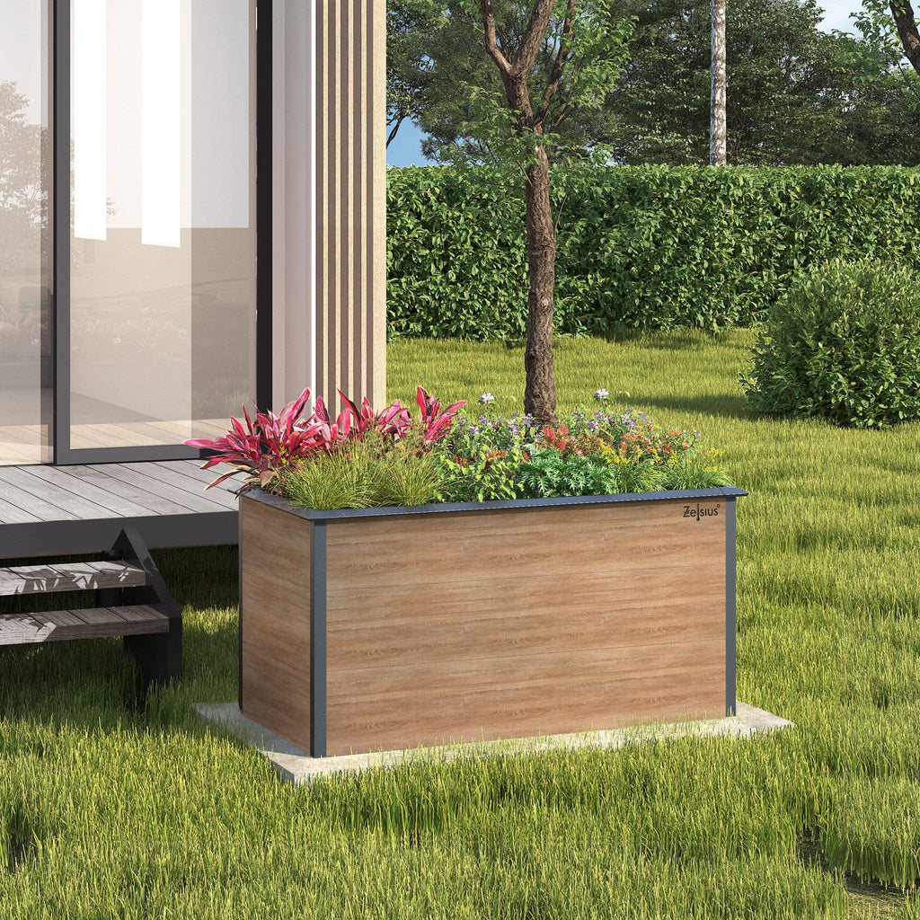 Carré potager, 100 x 50 x 77 cm, Gris anthracite RAL 7016