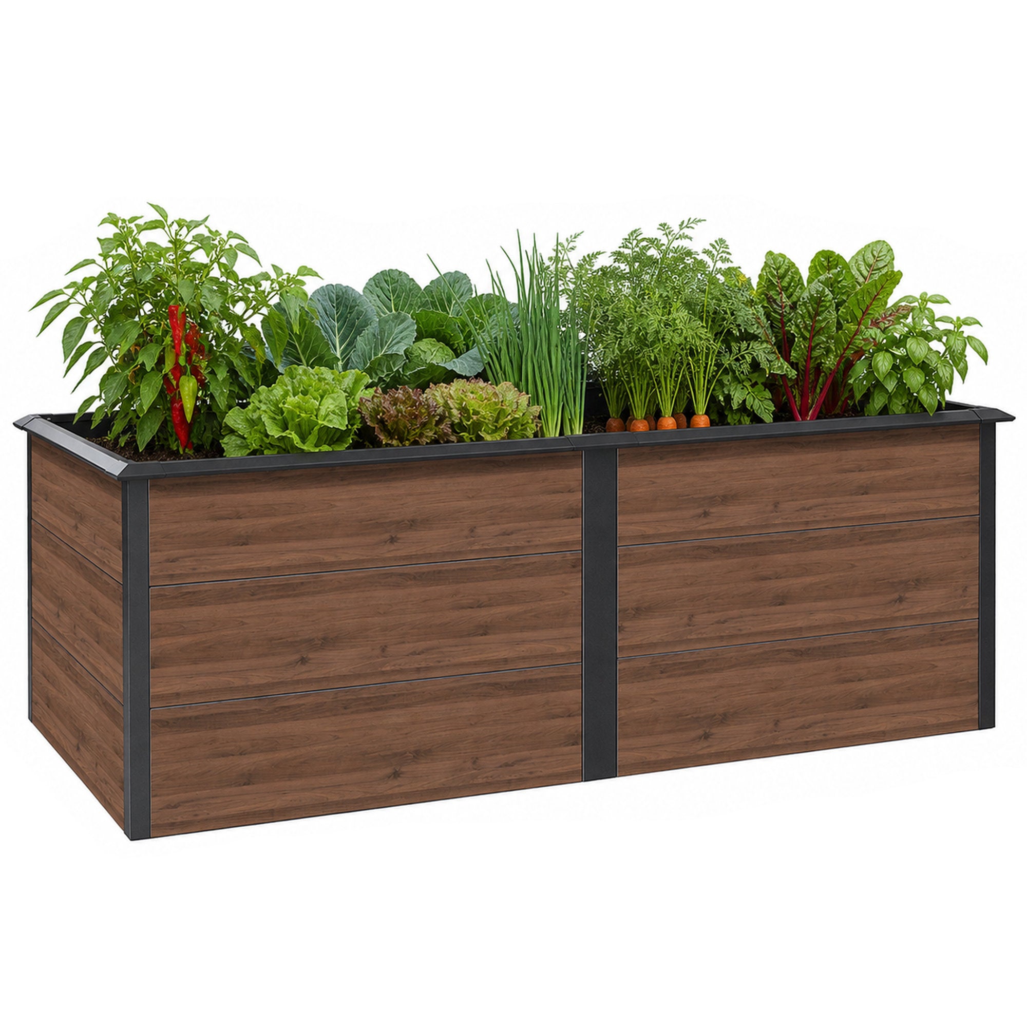 Hochbeet, 200 x 100 x 77 cm, Anthrazit RAL 7016
