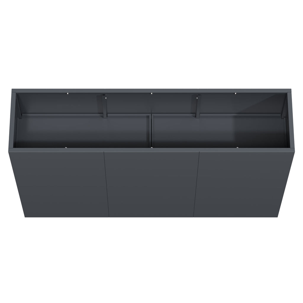 Raised bed, 120 x 30 x 80 cm, Anthracite RAL 7016, incl. castors