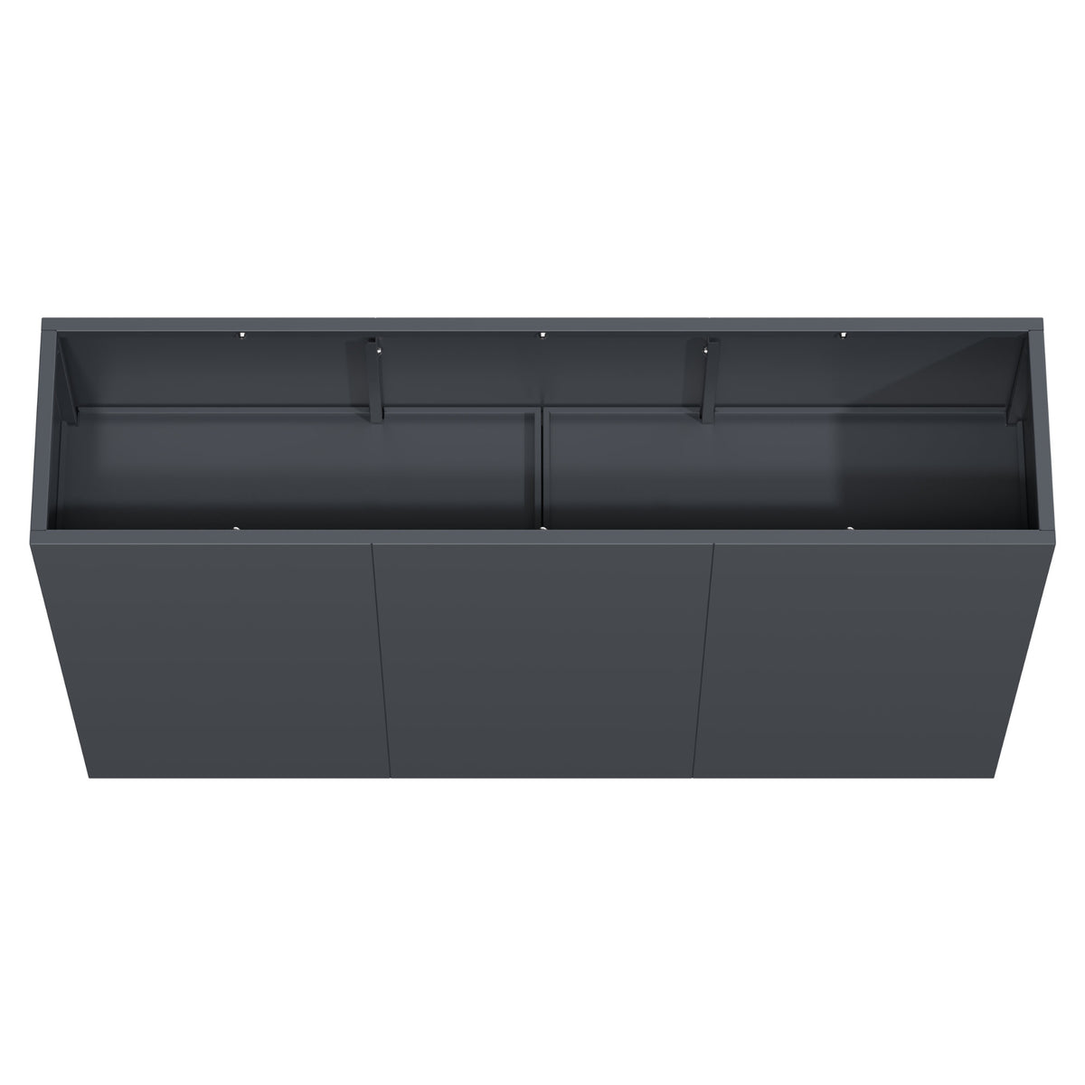 Raised bed, 120 x 30 x 80 cm, Anthracite RAL 7016, incl. castors