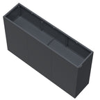 Raised bed, 120 x 30 x 80 cm, Anthracite RAL 7016, incl. castors