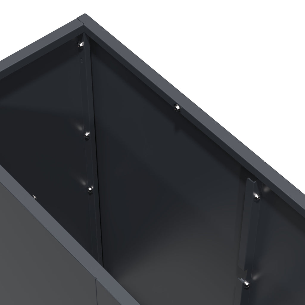Raised bed, 120 x 30 x 80 cm, Anthracite RAL 7016, incl. castors