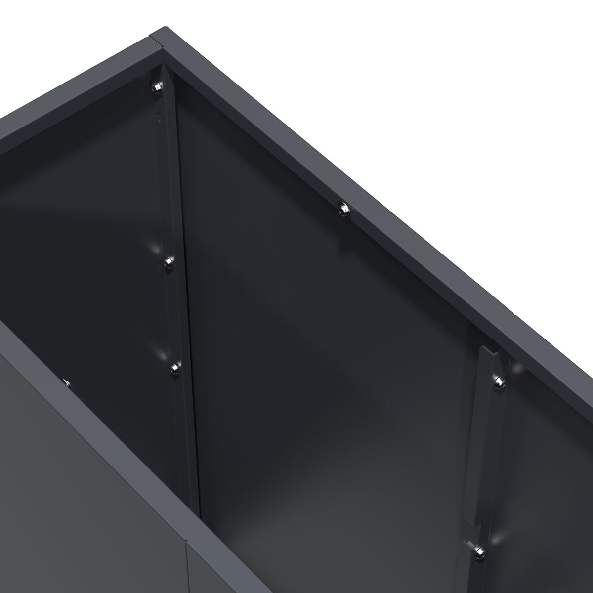 Raised bed, 120 x 30 x 80 cm, Anthracite RAL 7016, incl. castors