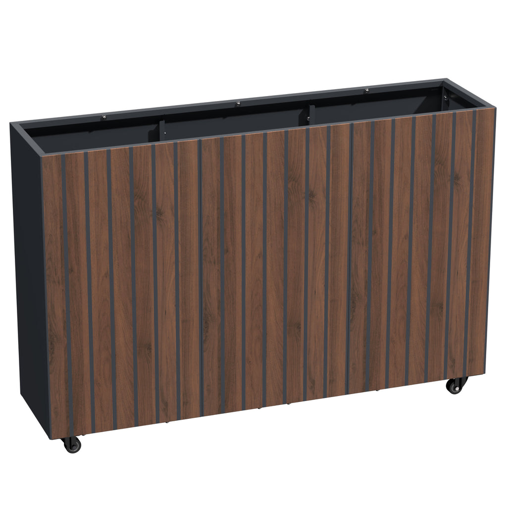 Raised bed, 120 x 30 x 80 cm, Anthracite RAL 7016, incl. castors