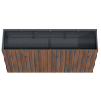 Carré potager surélevé, 120 x 30 x 80 cm, anthracite RAL 7016, roulettes incluses