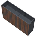 Carré potager surélevé, 120 x 30 x 80 cm, anthracite RAL 7016, roulettes incluses