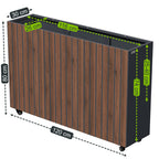 Carré potager surélevé, 120 x 30 x 80 cm, anthracite RAL 7016, roulettes incluses