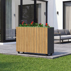 Raised bed, 120 x 30 x 80 cm, Anthracite RAL 7016, incl. castors