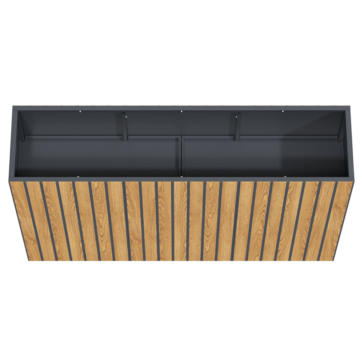 Raised bed, 120 x 30 x 80 cm, Anthracite RAL 7016, incl. castors
