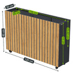 Raised bed, 120 x 30 x 80 cm, Anthracite RAL 7016, incl. castors