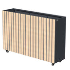 Carré potager surélevé, 120 x 30 x 80 cm, anthracite RAL 7016, roulettes incluses