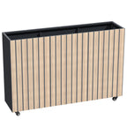 Carré potager surélevé, 120 x 30 x 80 cm, anthracite RAL 7016, roulettes incluses