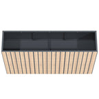 Carré potager surélevé, 120 x 30 x 80 cm, anthracite RAL 7016, roulettes incluses