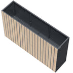 Carré potager surélevé, 120 x 30 x 80 cm, anthracite RAL 7016, roulettes incluses