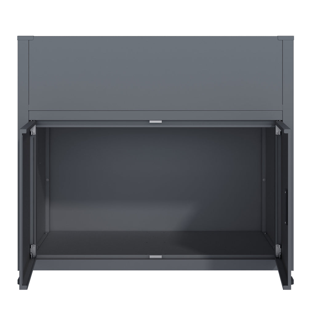 Raised bed, 100 x 50 x 90 cm, Anthracite RAL 7016, incl. storage space