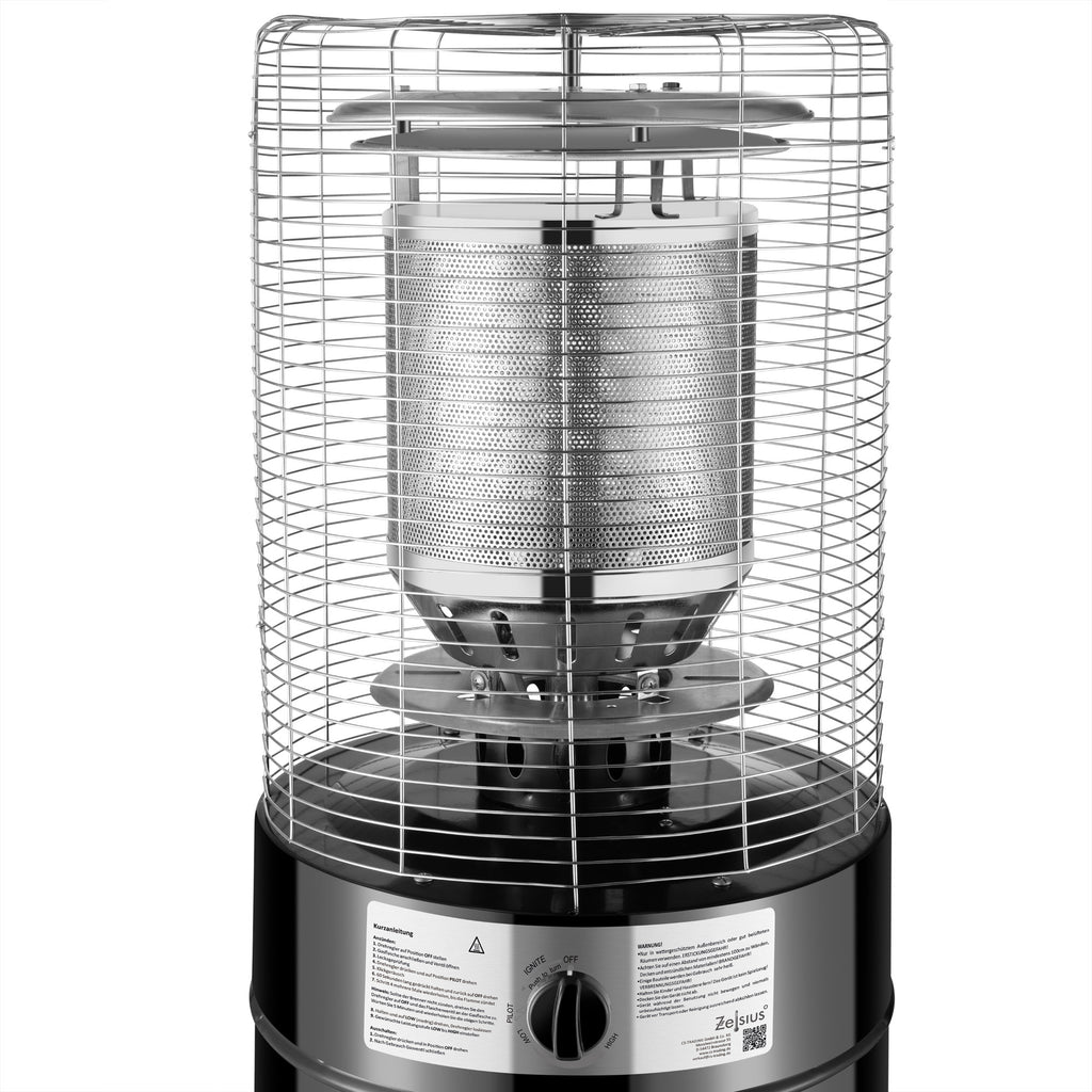 Chauffage de terrasse à gaz « Zermatt », Ø 46 cm x 137 cm, 11 kW