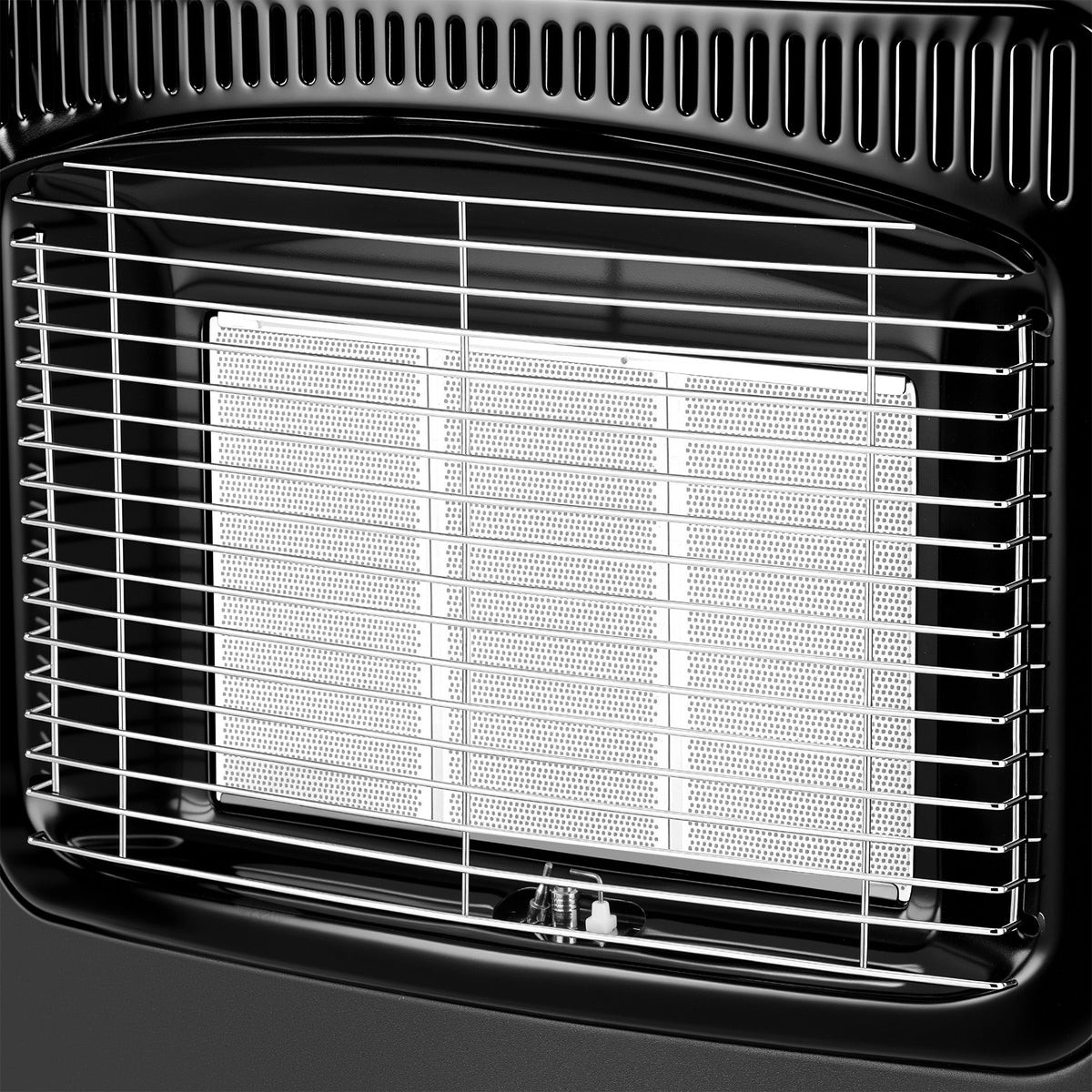 Gasheizer mobil, 42 x 45 x 76 cm, 4,2 kW, mit Schutzgitter