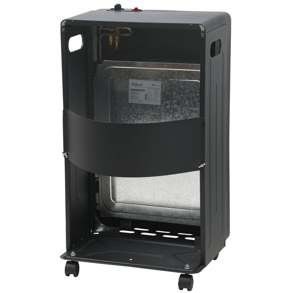 Gasheizer mobil, 42 x 45 x 76 cm, 4,2 kW, mit Schutzgitter