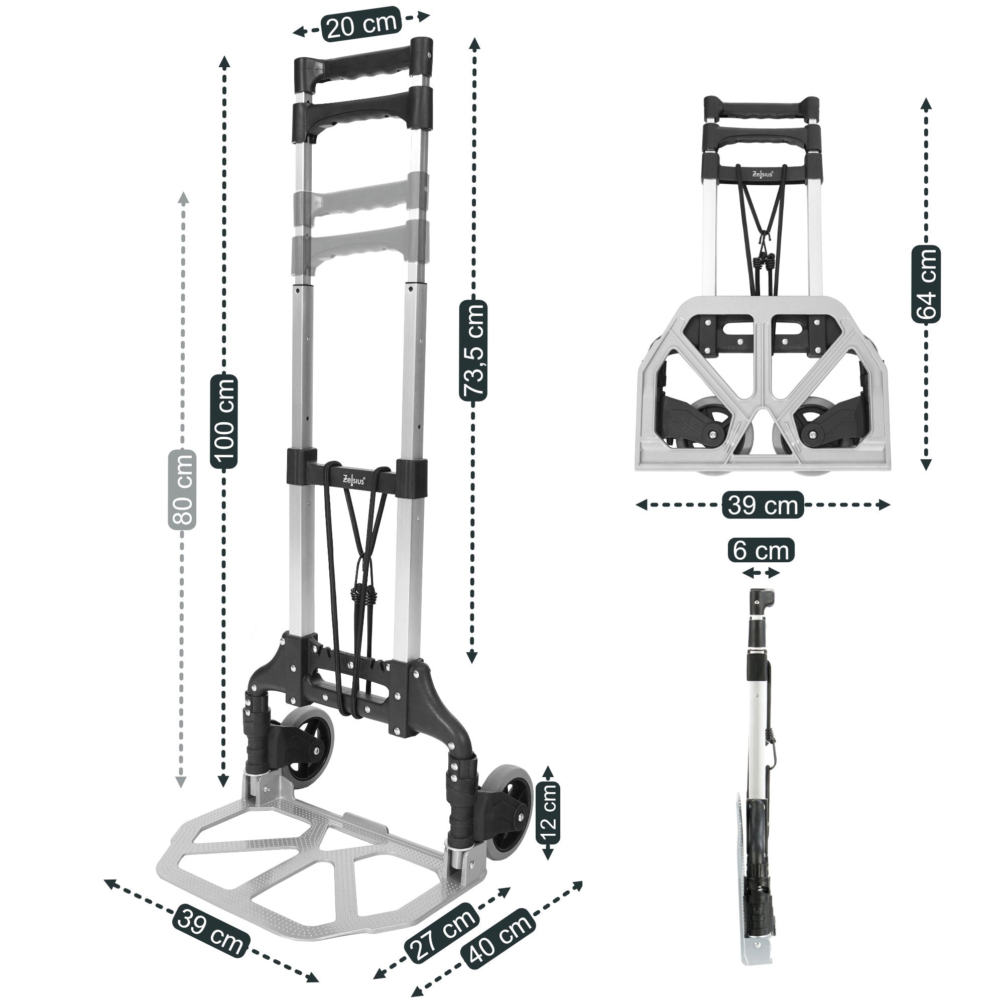 Folding hand truck, up to 75 kg
