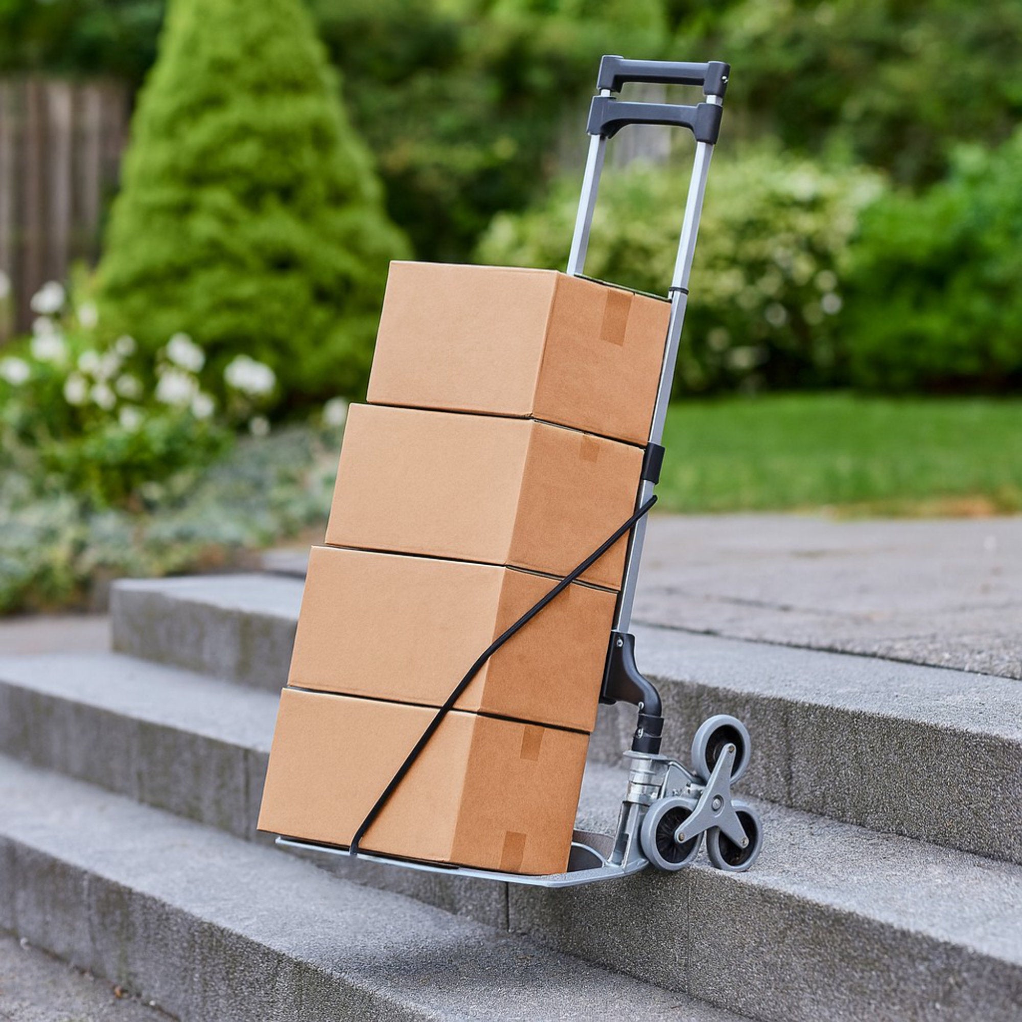 Hand truck, up to 75 kg, foldable, stair climber