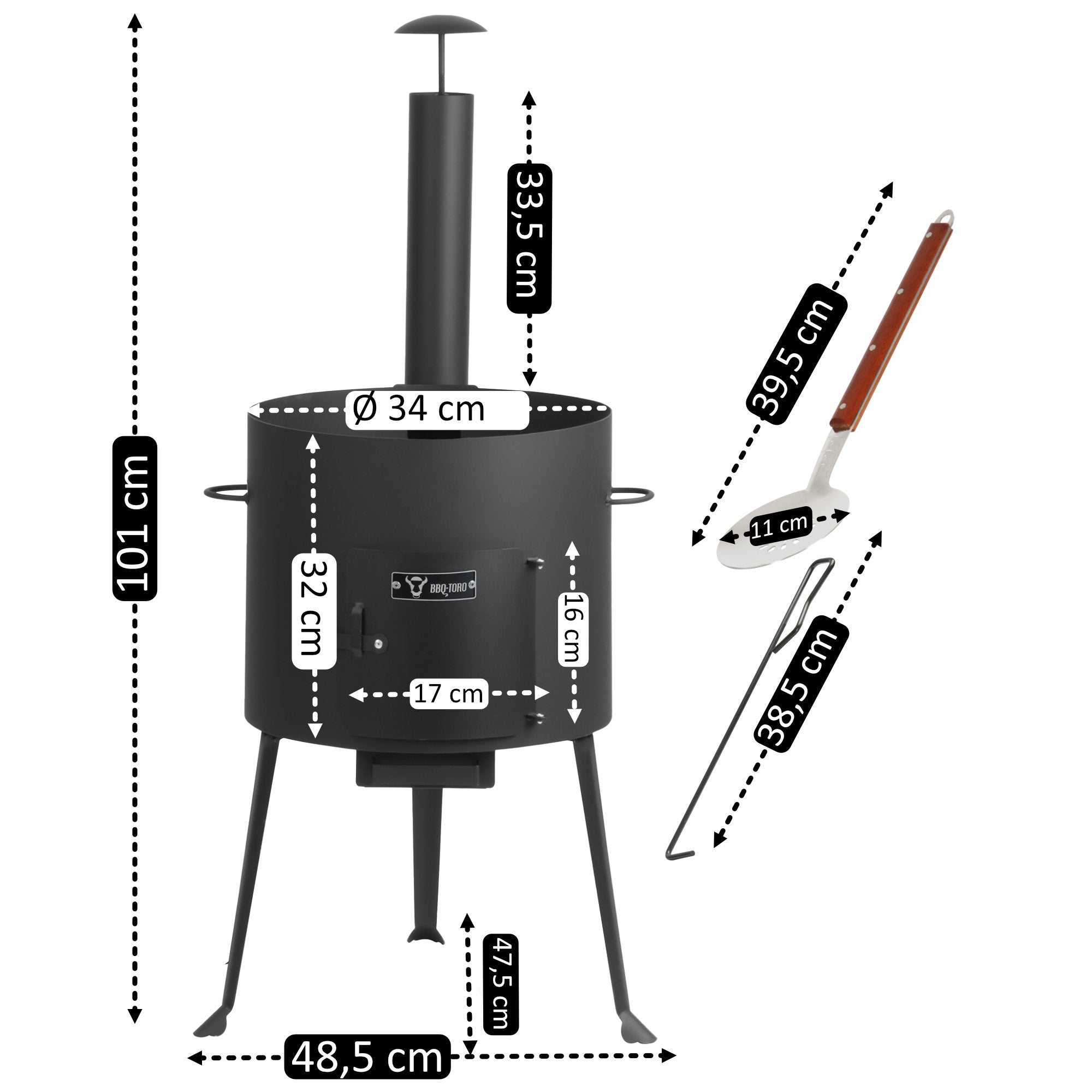 Kazanofen Ø 34 cm, inkl. Kazan, Gusseisen