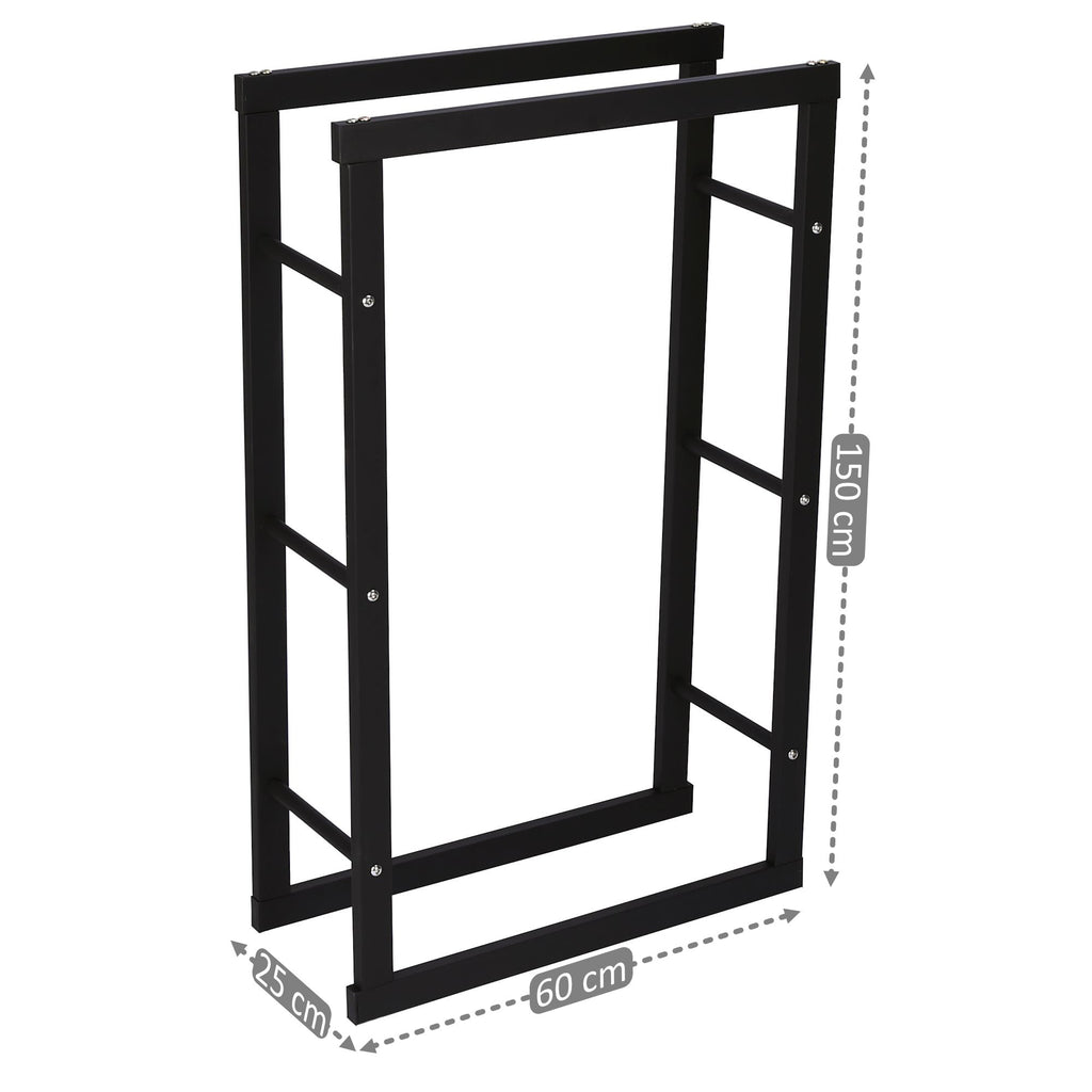 Firewood rack, for indoor and outdoor use