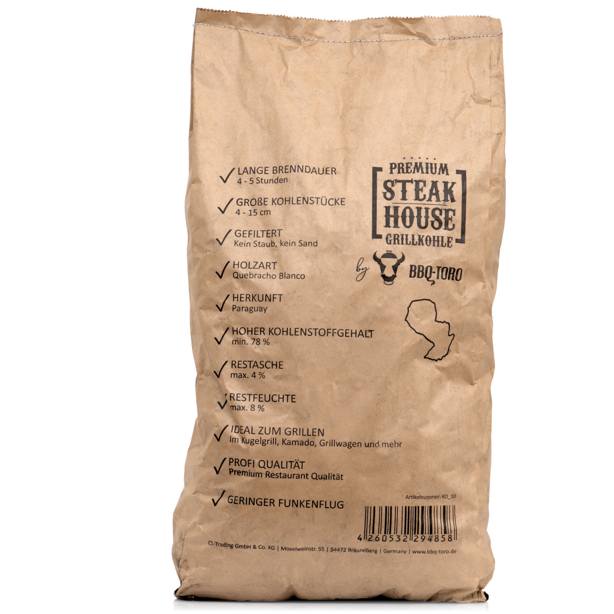 Charcoal "Steak House Premium", Querbracho Blanco