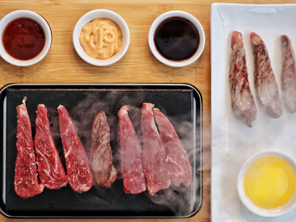 Ensemble en pierre de lave, 7 pièces, comprenant pierre chaude, assiettes et bols à trempette