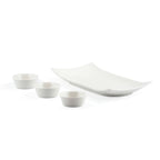 Ensemble en pierre de lave, 7 pièces, comprenant pierre chaude, assiettes et bols à trempette