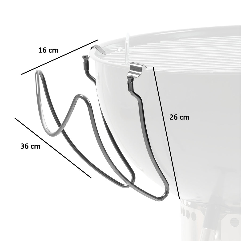 Universal lid holder for 47 cm and 57 cm kettle grills