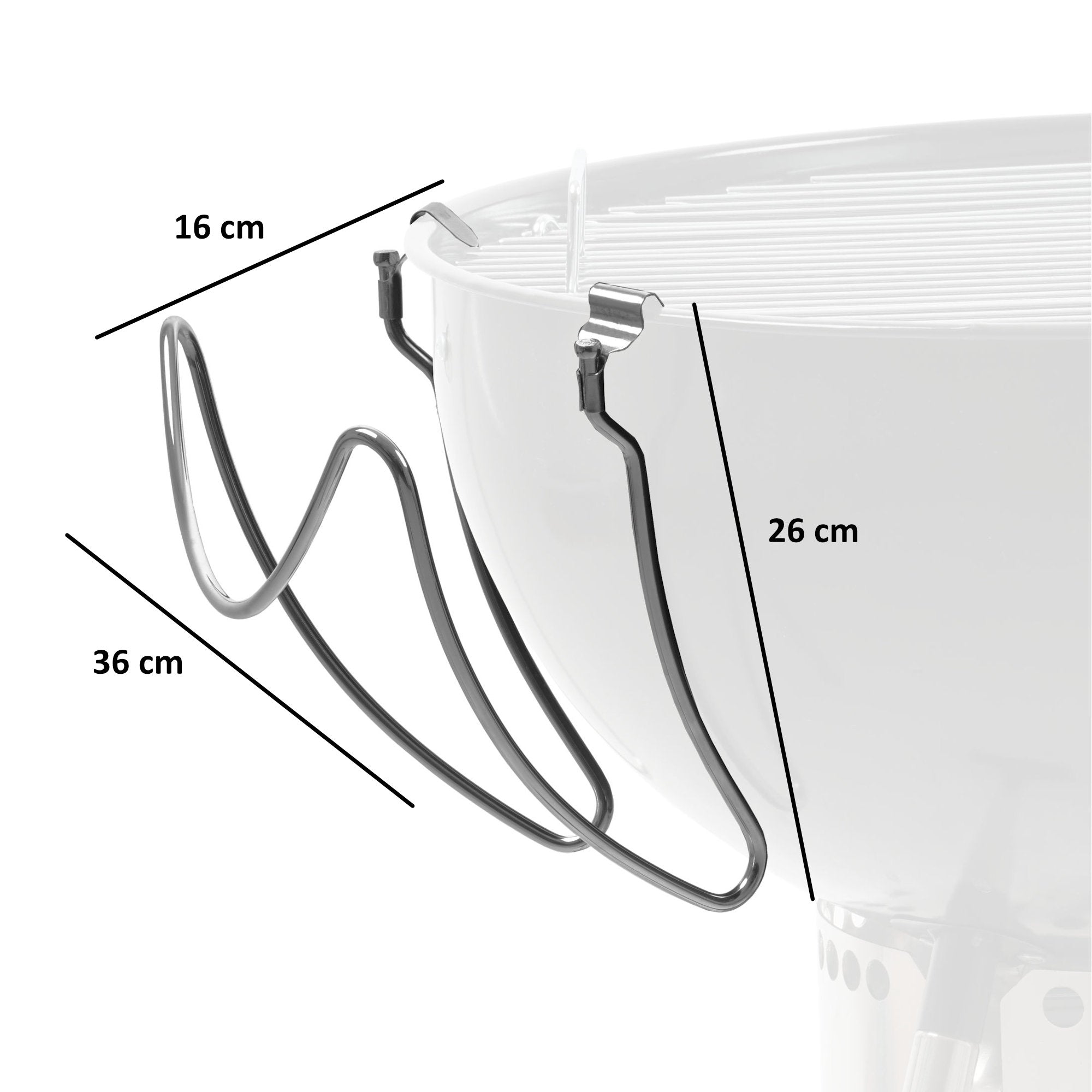 Universal lid holder for 47 cm and 57 cm kettle grills