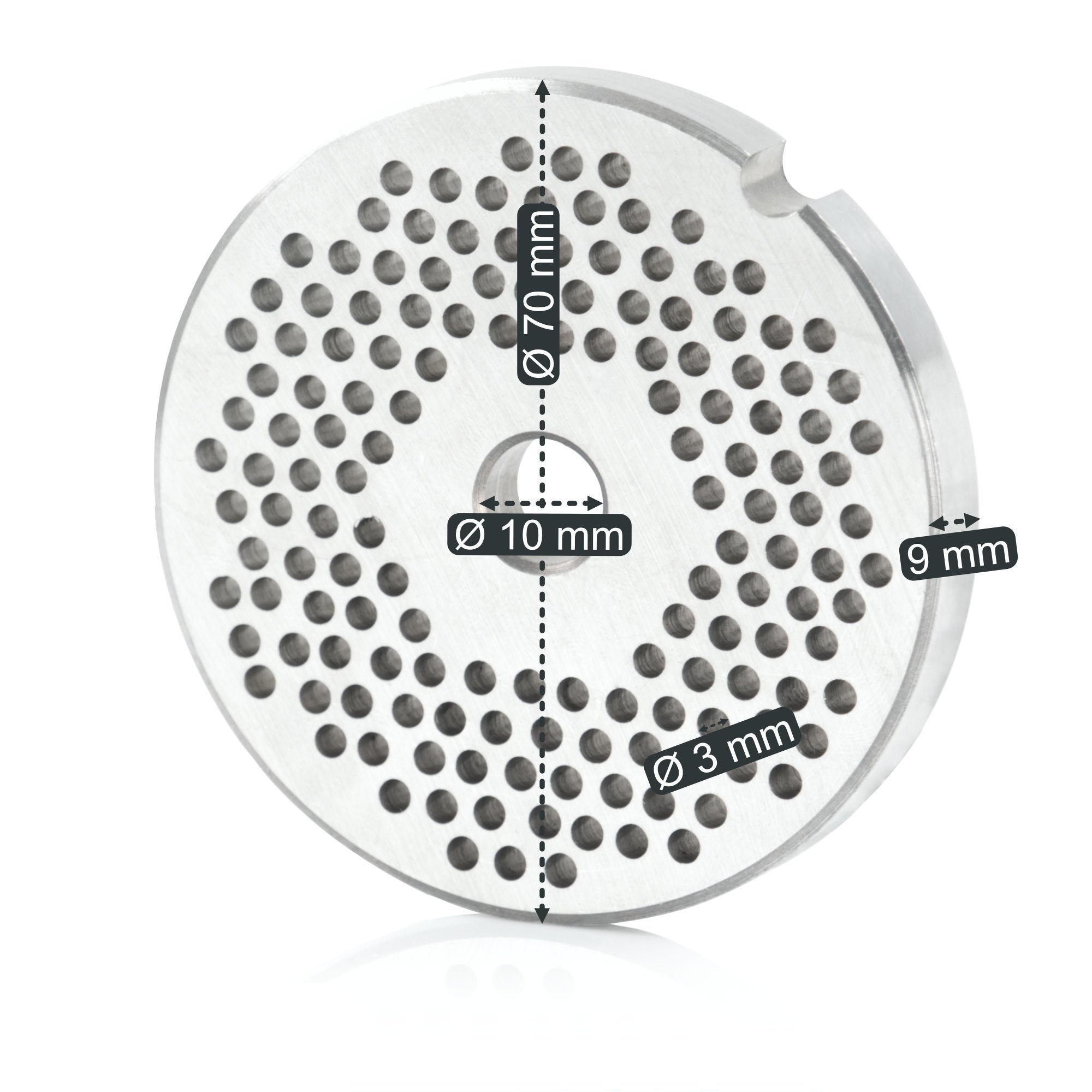 Disque perforé pour hachoir à viande, Ø 7 cm, trous Ø 3 mm