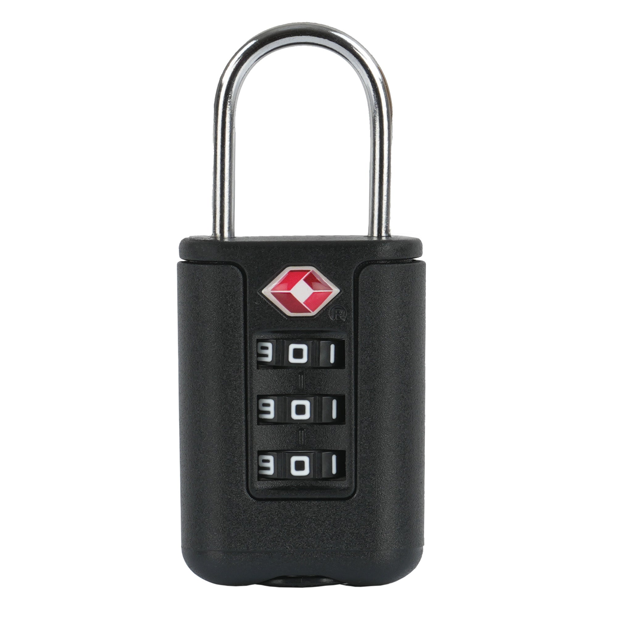 TSA combination lock, 3-digit, ABS lock with number code