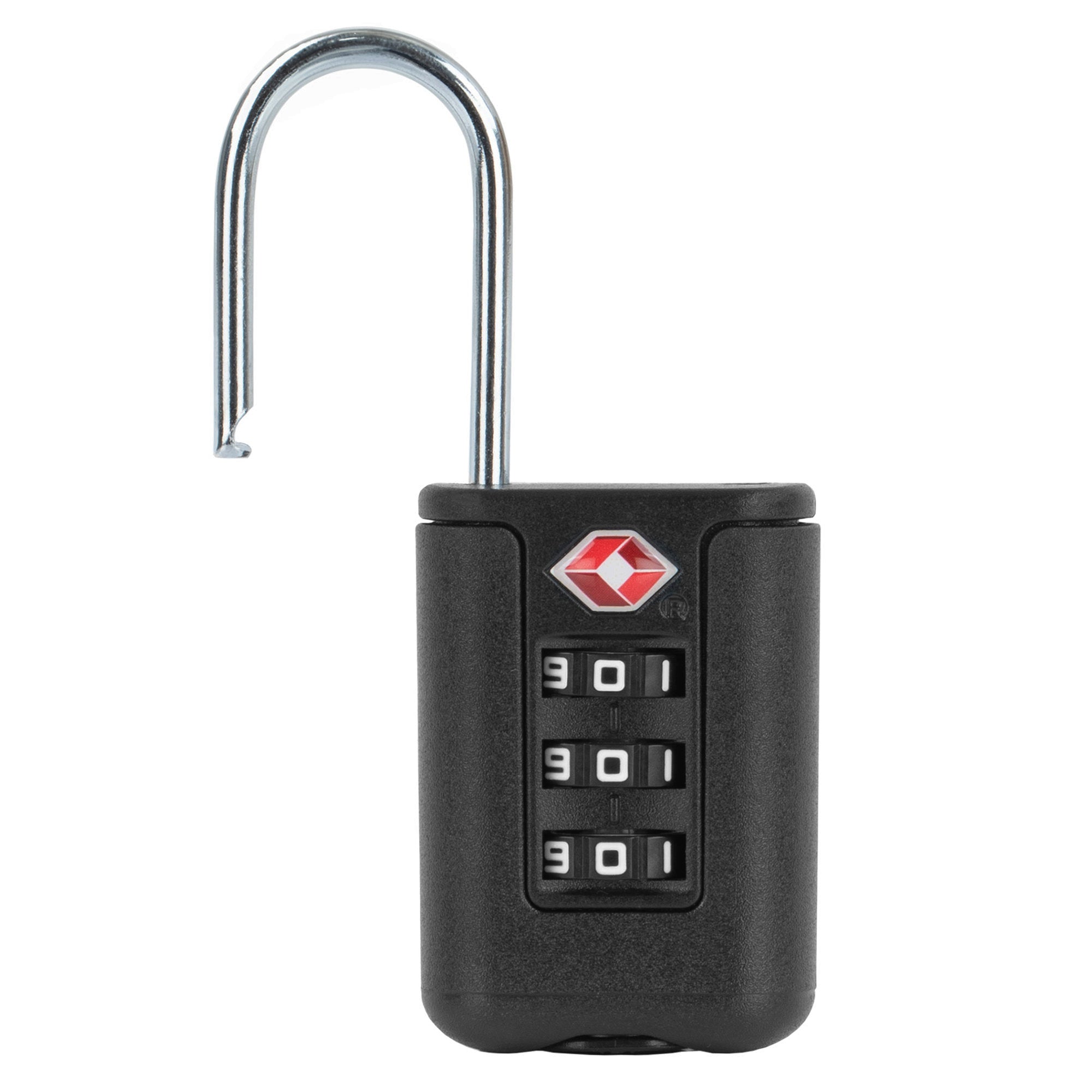 TSA combination lock, 3-digit, ABS lock with number code