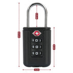 Cadenas à combinaison TSA, 3 chiffres, cadenas ABS avec code numérique