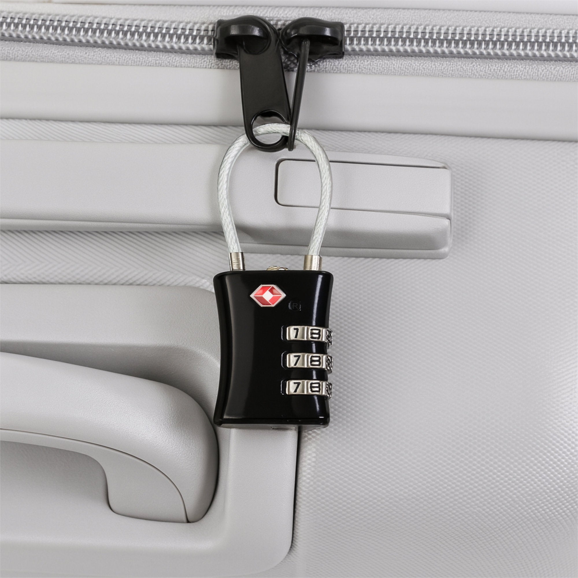 TSA combination lock, 3-digit, zinc lock with number code