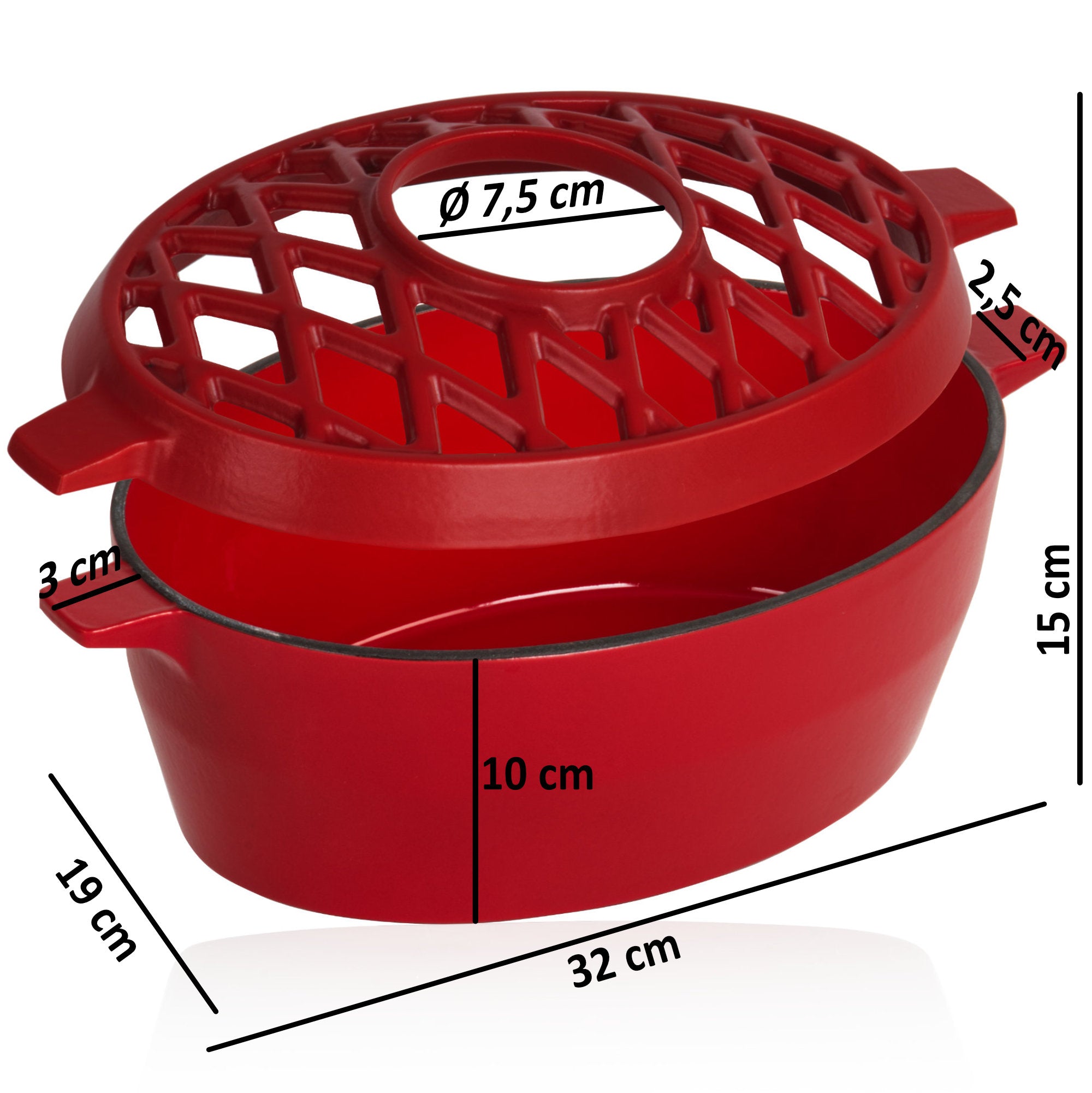 Humidificateur, 2,7 litres, en fonte émaillée
