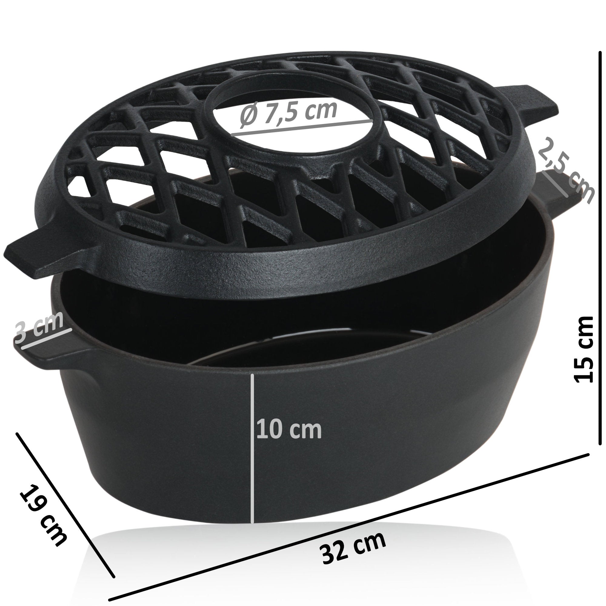 Humidificateur, 2,7 litres, en fonte émaillée