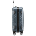 Herringbone suitcases, set of 3, ABS travel suitcases, with combination lock