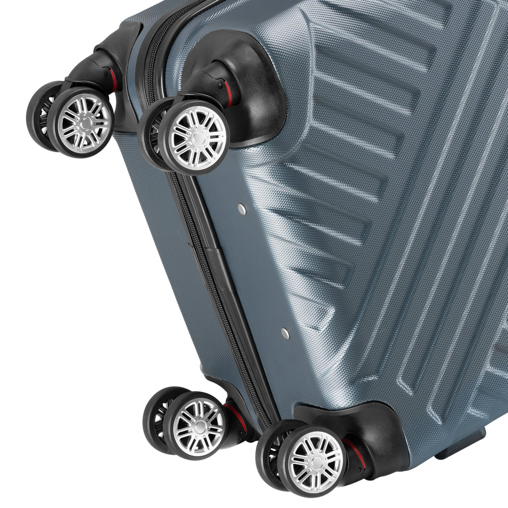 Herringbone suitcases, set of 3, ABS travel suitcases, with combination lock