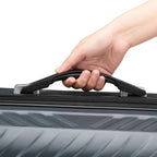 Herringbone suitcases, set of 3, ABS travel suitcases, with combination lock