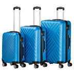 Koffer "Fischgräte", 3er Set, ABS Reisekoffer, mit Zahlenschloss