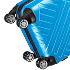 Herringbone suitcases, set of 3, ABS travel suitcases, with combination lock