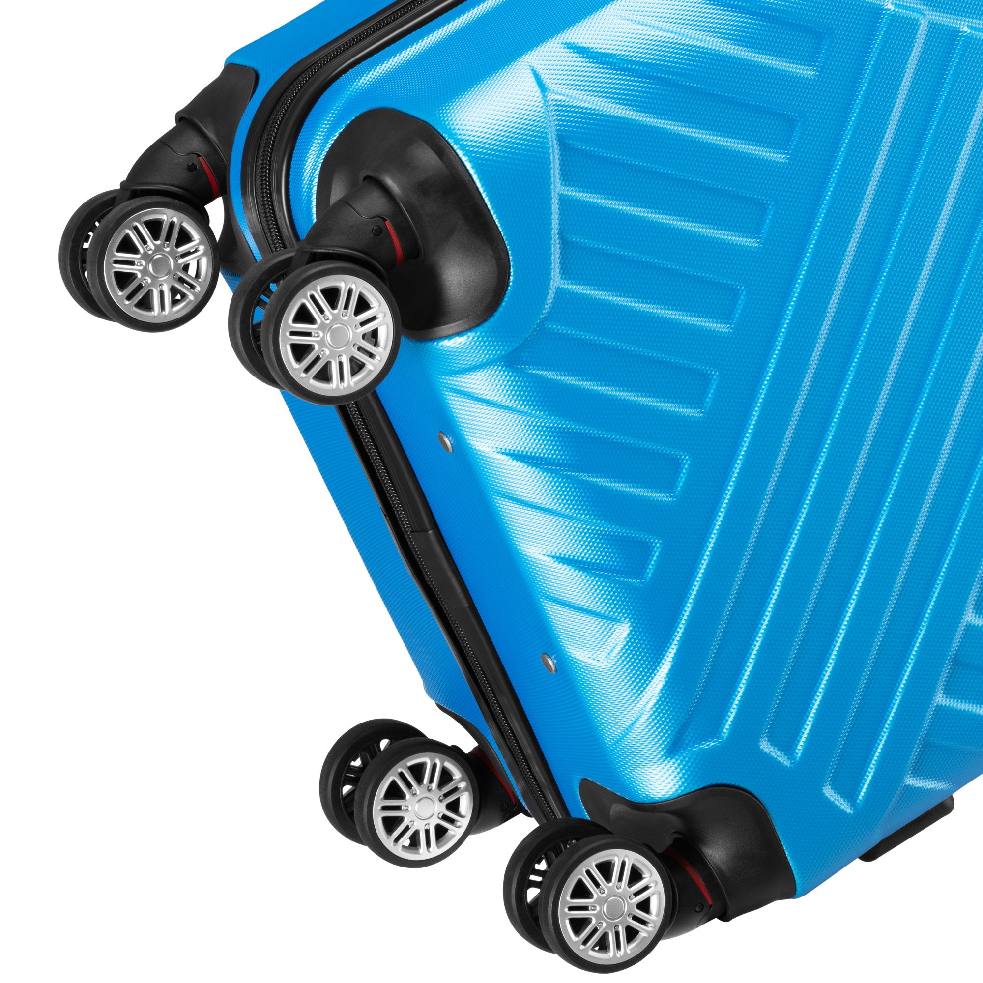 Herringbone suitcases, set of 3, ABS travel suitcases, with combination lock