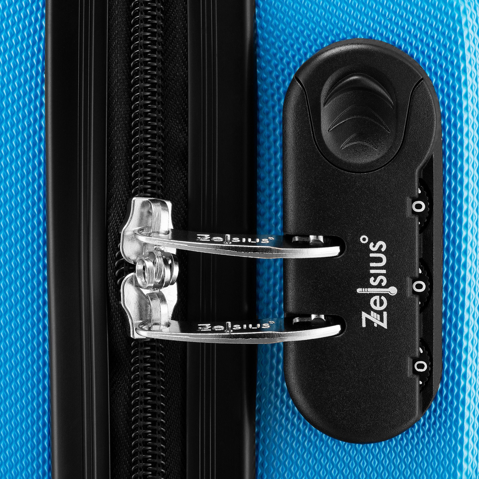 Herringbone suitcases, set of 3, ABS travel suitcases, with combination lock