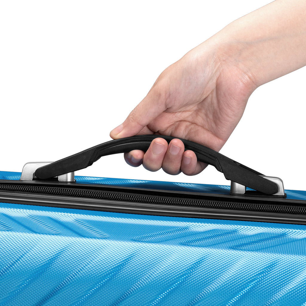 Herringbone suitcases, set of 3, ABS travel suitcases, with combination lock