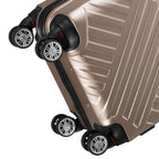 Herringbone suitcases, set of 3, ABS travel suitcases, with combination lock